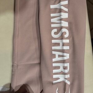 Gymshark Core Taupe Leggings with White Logo